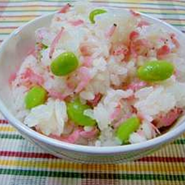 桜えびと枝豆の混ぜご飯